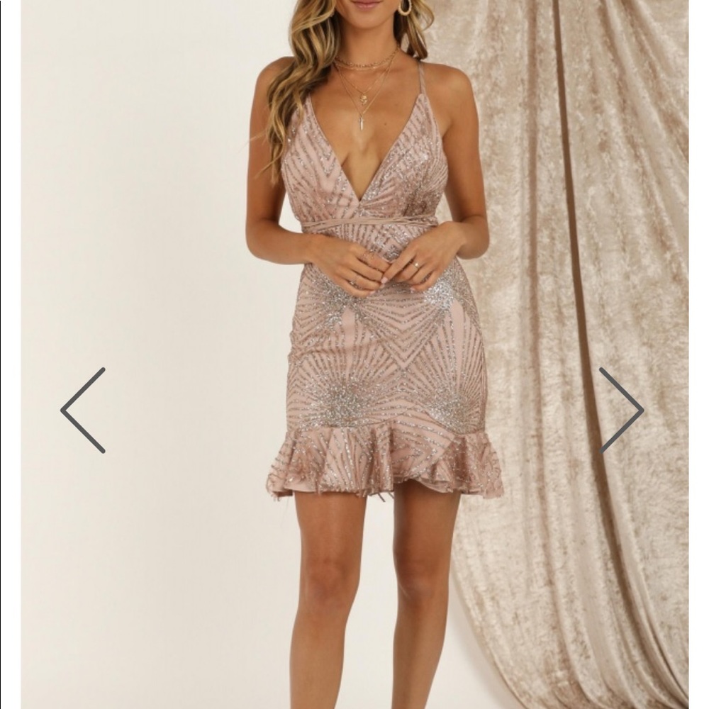 Blush Sparkle Dress Showpo